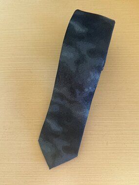 Egara Blue Camouflage Print Tie